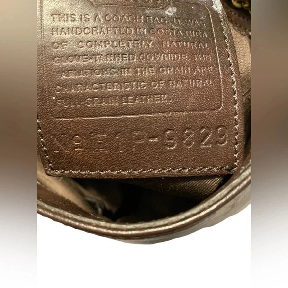 Vintage Coach Monterey Brown Leather Bag - Soft Flap 9829 - Picture 9 of 16